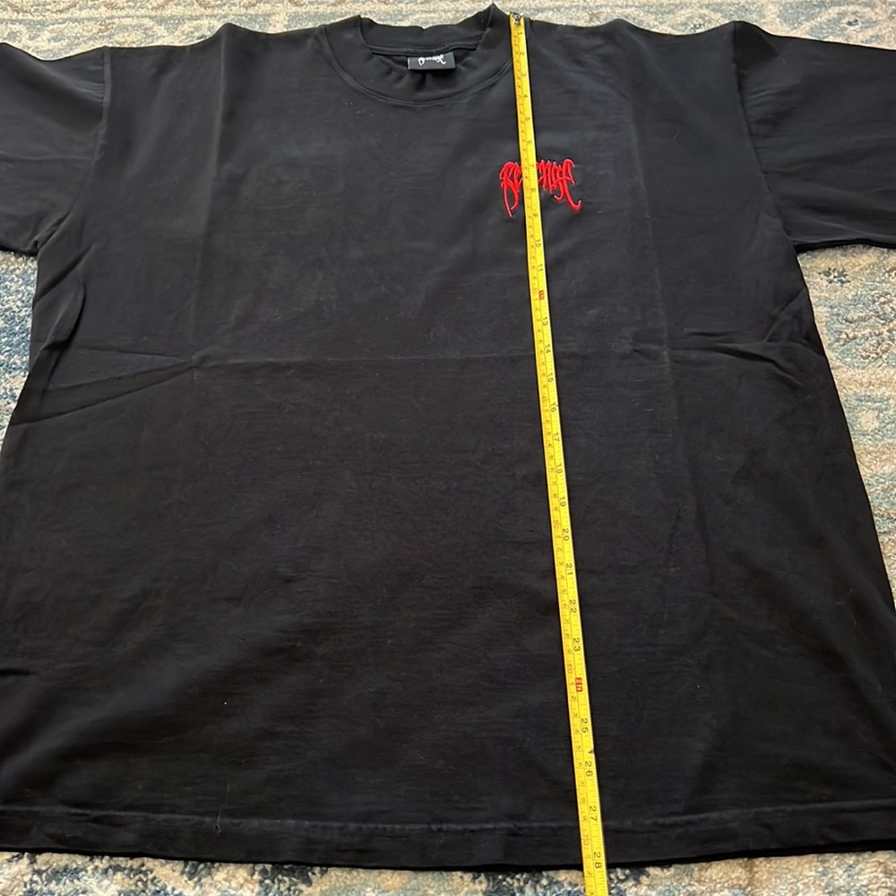 Revenge Basic Embroidered Crewneck Tshirt | Large, Black - Picture 11 of 13